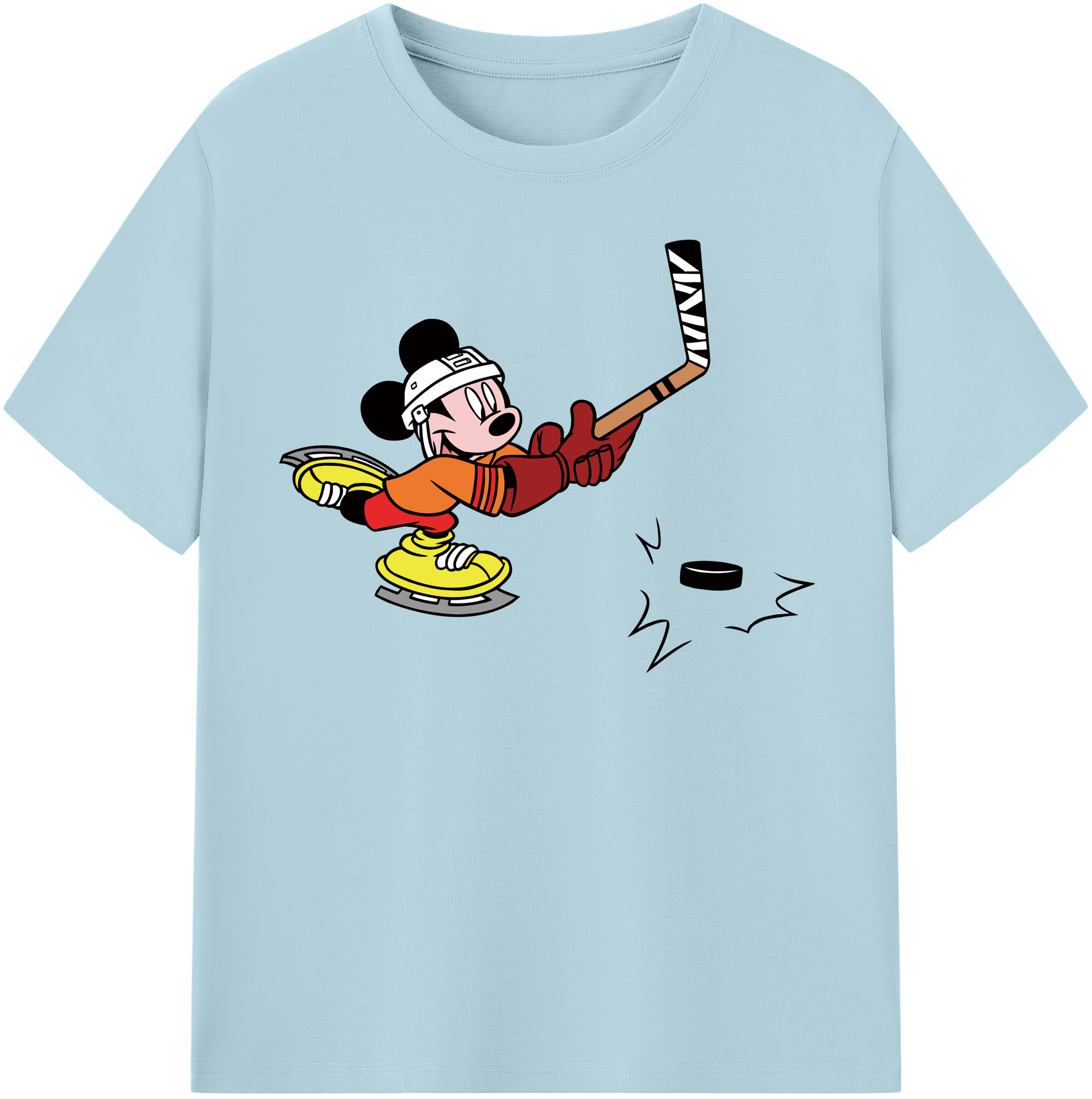 （画像用） ミッキーマウス Mickey Mouse 綿100％半袖Tシャツ（フロントプリント）